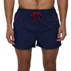 Men's Swim Trunks Swim Shorts Board Shorts Bottoms Drawstring with Pockets Swimming Surfing Beach Water Sports Patchwork Solid Colored Summer Spring