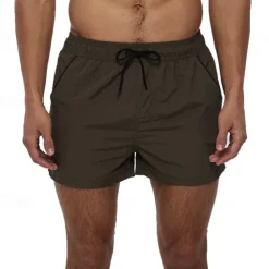 Men's Swim Trunks Swim Shorts Board Shorts Bottoms Drawstring with Pockets Swimming Surfing Beach Water Sports Patchwork Solid Colored Summer Spring