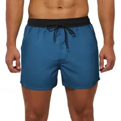 Men's Swim Trunks Swim Shorts Board Shorts Bottoms Drawstring with Pockets Swimming Surfing Beach Water Sports Patchwork Solid Colored Summer Spring