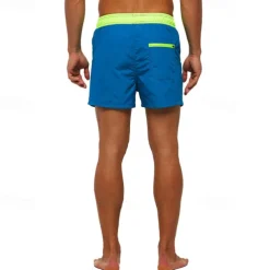 Men's Swim Trunks Swim Shorts Board Shorts Bottoms Drawstring with Pockets Swimming Surfing Beach Water Sports Patchwork Solid Colored Summer Spring