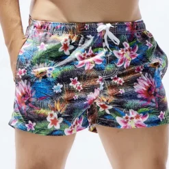 Men's Swim Trunks Swim Shorts Quick Dry Lightweight Board Shorts Bathing Suit with Pockets Drawstring Swimming Surfing Beach Water Sports Stripes Summer