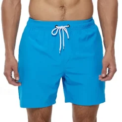 Men's Swim Trunks Swim Shorts Board Shorts Bathing Suit Drawstring with Pockets Swimming Surfing Beach Water Sports Solid Colored Summer Spring