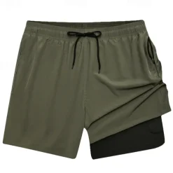 Men's Swim Trunks Swim Shorts Board Shorts Bottoms Drawstring with Pockets Swimming Surfing Beach Water Sports Solid Colored Summer Spring