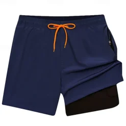 Men's Swim Trunks Swim Shorts Board Shorts Bottoms Drawstring with Pockets Swimming Surfing Beach Water Sports Solid Colored Summer Spring