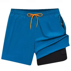 Men's Swim Trunks Swim Shorts Board Shorts Bottoms Drawstring with Pockets Swimming Surfing Beach Water Sports Solid Colored Summer Spring