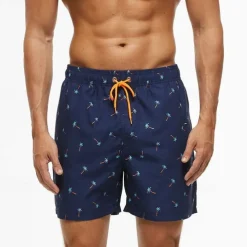 Men's Swim Trunks Swim Shorts Board Shorts Bathing Suit Drawstring with Pockets Swimming Surfing Beach Water Sports Printed Summer Spring