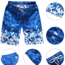 Men's Swim Trunks Swim Shorts Lightweight Quick Dry Bottoms Drawstring with Pockets Swimming Surfing Beach Water Sports Printed Spring Summer Autumn / Fall