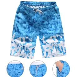 Men's Swim Trunks Swim Shorts Lightweight Quick Dry Bottoms Drawstring with Pockets Swimming Surfing Beach Water Sports Printed Spring Summer Autumn / Fall