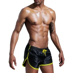 Men's Swim Trunks Swim Shorts Quick Dry Board Shorts Bathing Suit Drawstring 2 in 1 Swimming Surfing Beach Water Sports Solid Colored Summer