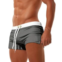 Men's Swim Trunks Swim Shorts Quick Dry Lycra Board Shorts Bottoms Drawstring Zipper Pocket Swimming Surfing Beach Water Sports Patchwork Autumn / Fall Spring Summer / Stretchy