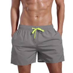 Men's Swim Trunks Swim Shorts Quick Dry Board Shorts Bottoms Mesh Lining with Pockets Drawstring Swimming Surfing Beach Water Sports Solid Colored Summer / Stretchy