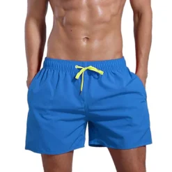 Men's Swim Trunks Swim Shorts Quick Dry Board Shorts Bottoms Mesh Lining with Pockets Drawstring Swimming Surfing Beach Water Sports Solid Colored Summer / Stretchy