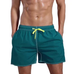 Men's Swim Trunks Swim Shorts Quick Dry Board Shorts Bottoms Mesh Lining with Pockets Drawstring Swimming Surfing Beach Water Sports Solid Colored Summer / Stretchy