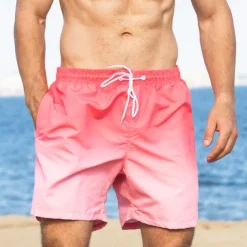 Men's Swim Trunks Swim Shorts Board Shorts Bathing Suit Drawstring with Pockets Swimming Surfing Beach Water Sports Gradient Summer Spring