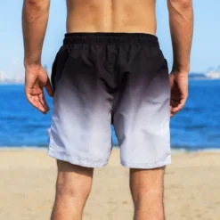 Men's Swim Trunks Swim Shorts Board Shorts Bathing Suit Drawstring with Pockets Swimming Surfing Beach Water Sports Gradient Summer Spring