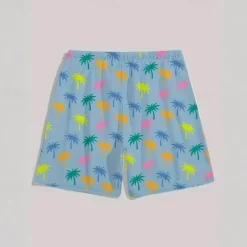 Men's Swim Trunks Swim Shorts 4-Way Stretch Fabric Board Shorts Bottoms Drawstring with Pockets Swimming Surfing Beach Water Sports Tropical Printed Summer Spring