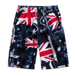 Men's Swim Trunks Swim Shorts Quick Dry Lightweight Board Shorts Bathing Suit with Pockets Drawstring Swimming Surfing Water Sports Printed Summer