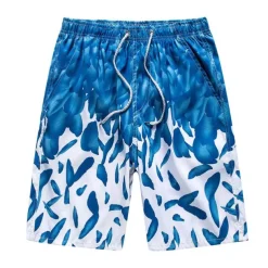 Men's Swim Trunks Swim Shorts Quick Dry Lightweight Board Shorts Bathing Suit with Pockets Drawstring Swimming Surfing Water Sports Printed Summer