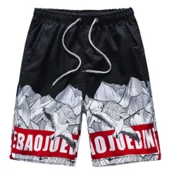 Men's Swim Trunks Swim Shorts Quick Dry Lightweight Board Shorts Bathing Suit with Pockets Drawstring Swimming Surfing Water Sports Printed Summer