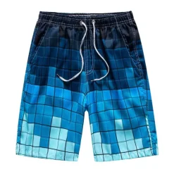 Men's Swim Trunks Swim Shorts Quick Dry Lightweight Board Shorts Bathing Suit with Pockets Drawstring Swimming Surfing Water Sports Printed Summer