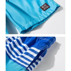 Men's Swim Trunks Swim Shorts Quick Dry Lightweight Board Shorts Bathing Suit with Pockets Mesh Lining Drawstring Swimming Surfing Water Sports Stripes