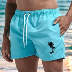 Men's Swim Trunks Swim Shorts Board Shorts Pocket with Mesh lining Elastic Waistband Shorts Sports & Outdoor Beach Swimming Pool Quick Dry Lightweight Soft Swimming Beach Tailored Fit Sportswear