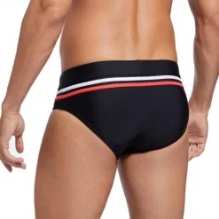 Men's Swim Trunks Swim Shorts Swimwear Bottoms Drawstring Swimming Surfing Beach Water Sports Stripes Patchwork Summer Spring