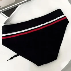 Men's Swim Trunks Swim Shorts Swimwear Bottoms Drawstring Swimming Surfing Beach Water Sports Stripes Patchwork Summer Spring