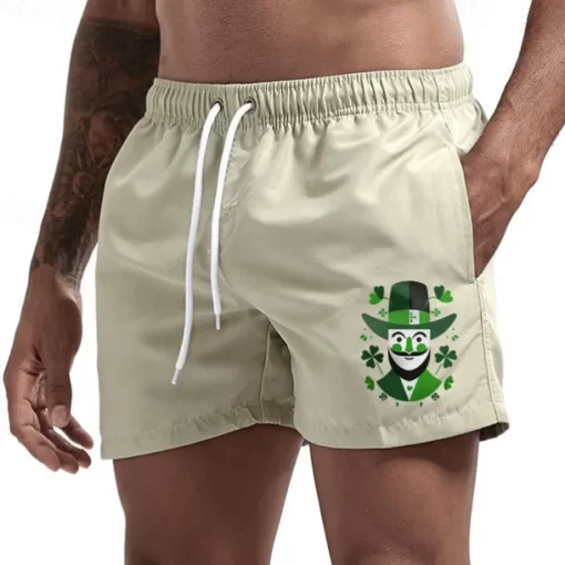 Men's Swim Trunks Swim Shorts Board Shorts Bathing Suit Drawstring Mesh Lining with Pockets Swimming Surfing Beach Water Sports Printed Summer Spring