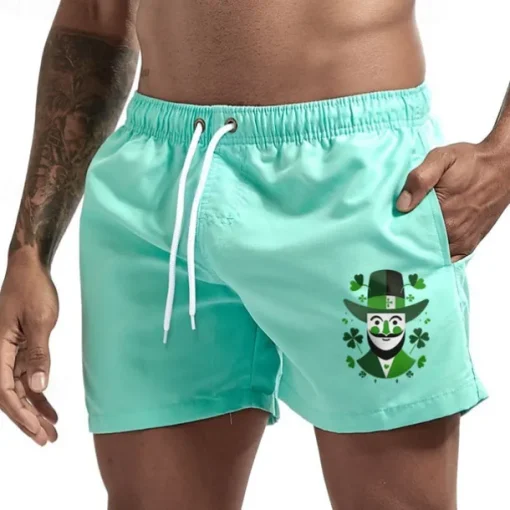 Men's Swim Trunks Swim Shorts Board Shorts Bathing Suit Drawstring Mesh Lining with Pockets Swimming Surfing Beach Water Sports Printed Summer Spring