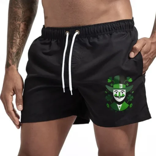 Men's Swim Trunks Swim Shorts Board Shorts Bathing Suit Drawstring Mesh Lining with Pockets Swimming Surfing Beach Water Sports Printed Summer Spring