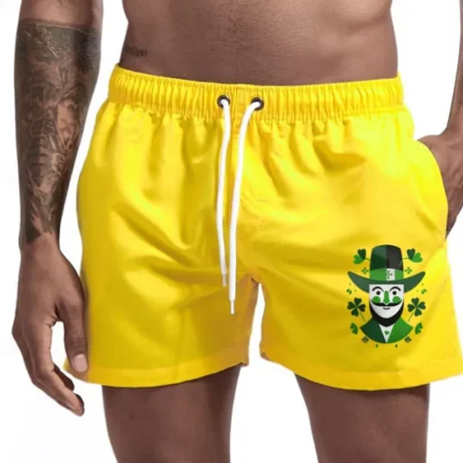 Men's Swim Trunks Swim Shorts Board Shorts Bathing Suit Drawstring Mesh Lining with Pockets Swimming Surfing Beach Water Sports Printed Summer Spring