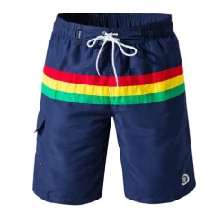 Men's Swim Trunks Swim Shorts Quick Dry Lightweight Board Shorts Bathing Suit with Pockets Mesh Lining Drawstring Swimming Surfing Water Sports Stripes Summer