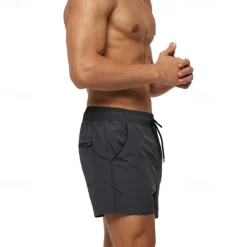 Men's Swim Trunks Swim Shorts Board Shorts Bottoms Drawstring with Pockets Swimming Surfing Beach Water Sports Patchwork Solid Colored Summer Spring