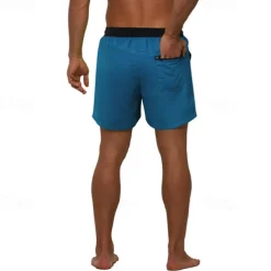 Men's Swim Trunks Swim Shorts Board Shorts Bottoms Drawstring with Pockets Swimming Surfing Beach Water Sports Patchwork Solid Colored Summer Spring
