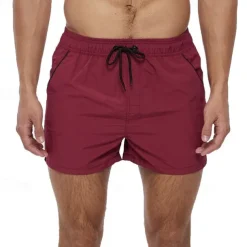 Men's Swim Trunks Swim Shorts Board Shorts Bottoms Drawstring with Pockets Swimming Surfing Beach Water Sports Patchwork Solid Colored Summer Spring