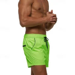 Men's Swim Trunks Swim Shorts Board Shorts Bottoms Drawstring with Pockets Swimming Surfing Beach Water Sports Patchwork Solid Colored Summer Spring