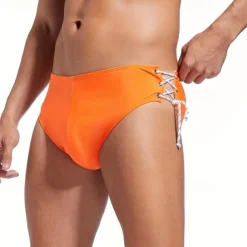 Men's Swim Trunks Swim Shorts Swimwear Bottoms Drawstring Swimming Surfing Beach Water Sports Solid Colored Summer Spring