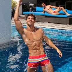 Men's Swim Trunks Swim Shorts Quick Dry Board Shorts Bathing Suit Swimming Surfing Beach Water Sports Patchwork Summer