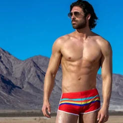 Men's Swim Trunks Swim Shorts Quick Dry Board Shorts Bathing Suit Swimming Surfing Beach Water Sports Patchwork Summer