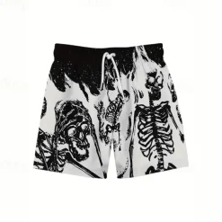 Men's Swim Trunks Swim Shorts Board Shorts Bottoms Drawstring with Pockets Swimming Surfing Beach Water Sports Printed Summer Spring