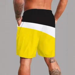 Men's Swim Trunks Swim Shorts Board Shorts Bottoms Drawstring with Pockets Swimming Surfing Beach Water Sports Patchwork Summer Spring