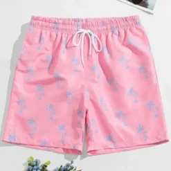 Men's Swim Trunks Swim Shorts Board Shorts Bathing Suit Drawstring with Pockets Swimming Surfing Beach Water Sports Tropical Printed Summer Spring