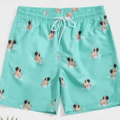 Men's Swim Trunks Swim Shorts Board Shorts Bathing Suit Drawstring with Pockets Swimming Surfing Beach Water Sports Tropical Printed Summer Spring