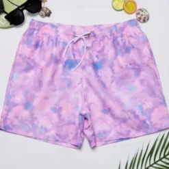 Men's Swim Trunks Swim Shorts Board Shorts Bathing Suit Drawstring with Pockets Swimming Surfing Beach Water Sports Tropical Printed Summer Spring