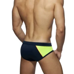 Men's Swimwear Swim Briefs Drawstring Color Block Antibacterial Leak Proof Beach Swimming Pool Fashion Simple Light Blue Red Micro-elastic