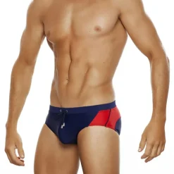 Men's Swimwear Swim Briefs Color Block Antibacterial Leak Proof Beach Swimming Pool Fashion Simple Lake blue Black Micro-elastic