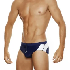 Men's Swimwear Swim Briefs Color Block Antibacterial Leak Proof Beach Swimming Pool Fashion Simple Lake blue Black Micro-elastic