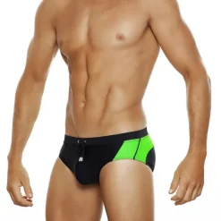 Men's Swimwear Swim Briefs Color Block Antibacterial Leak Proof Beach Swimming Pool Fashion Simple Lake blue Black Micro-elastic