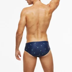 Men's Swimwear Swim Briefs Floral Tropical Beach Swimming Pool Sporty Basic Black White